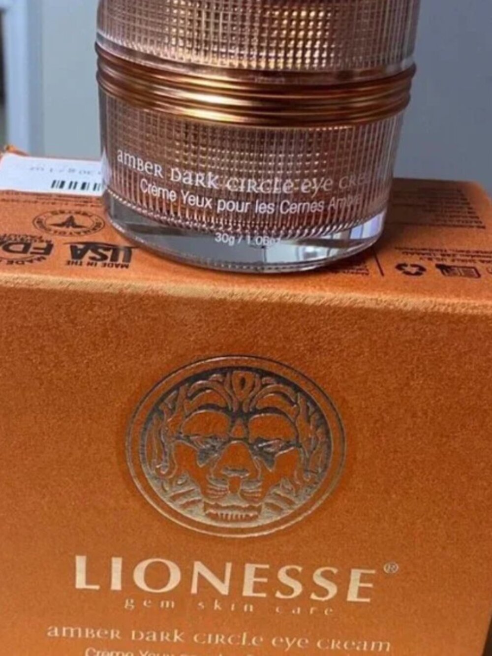 LIONESSE AMBER DARK CIRCLE EYE CREAM-REDUCES DARK CIRCLES- 1.06 fl oz / 30 g-NEW